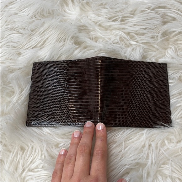 NWT - Dark Brown Java Lizard Skin Wallet - Picture 3 of 5